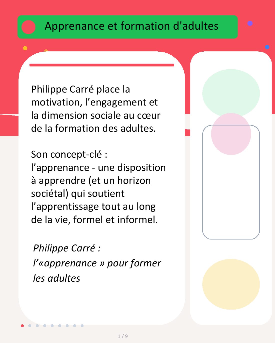 Couverture du carrousel Apprenance - Motivation et formation des adultes
