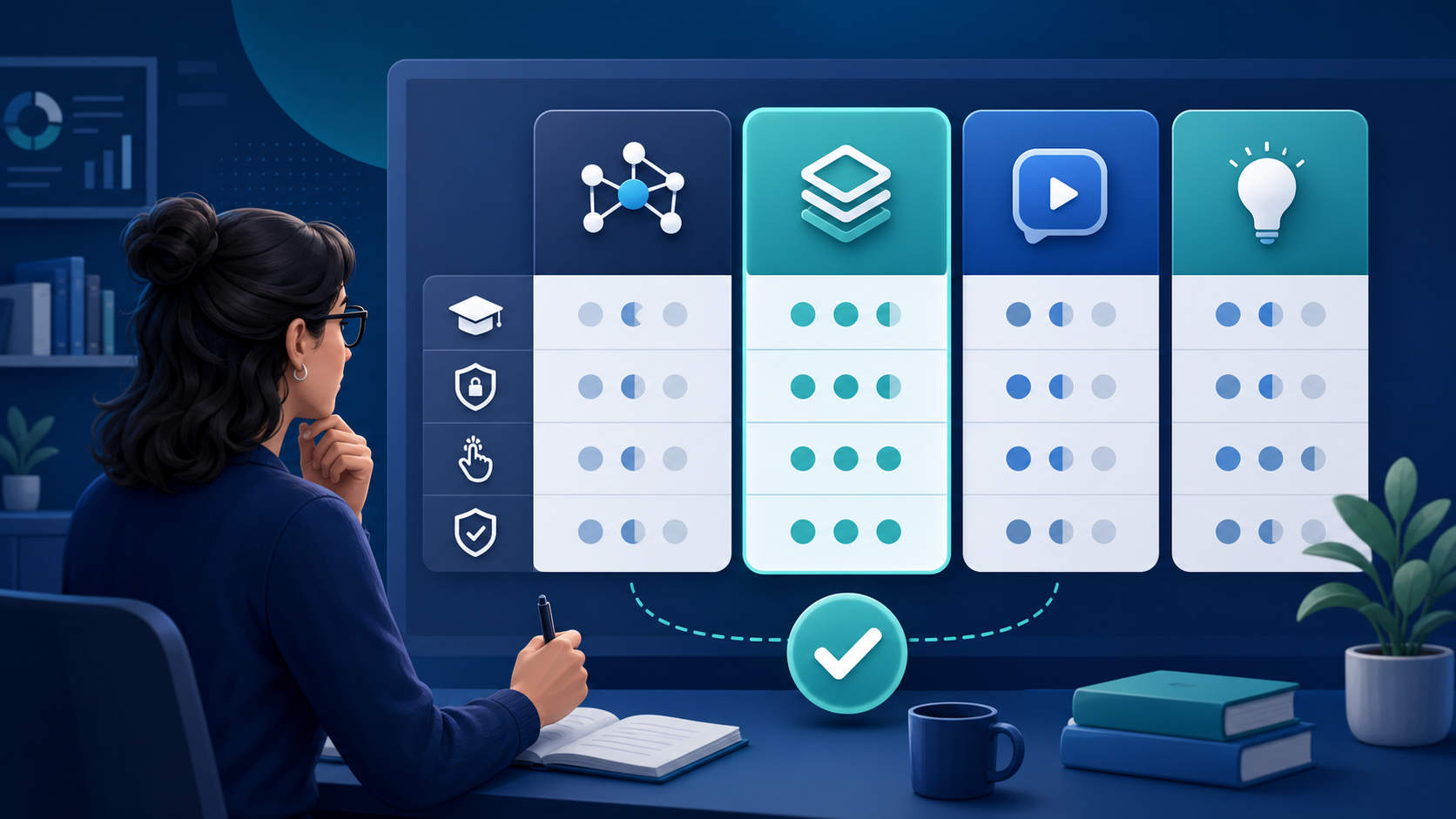 Illustration du choix d’un outil ou agent IA pour une formation