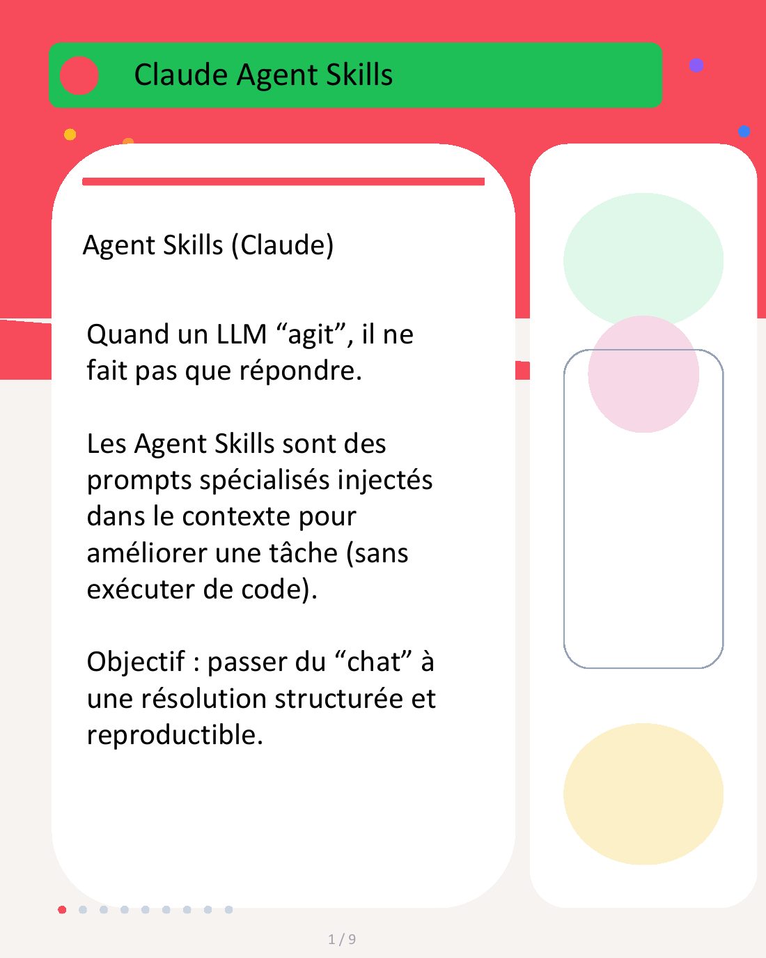 Couverture du carrousel Claude Agent Skills - Structurer des tâches spécialisées