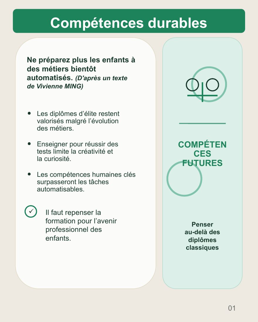 Couverture du carrousel Compétences durables - Former à ce que les robots ne remplacent pas