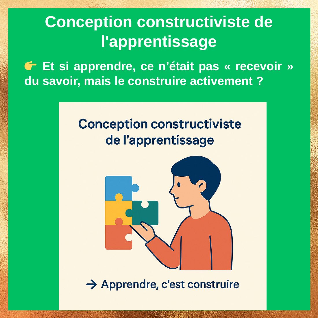 Couverture du carrousel Constructivisme - Construire activement les apprentissages
