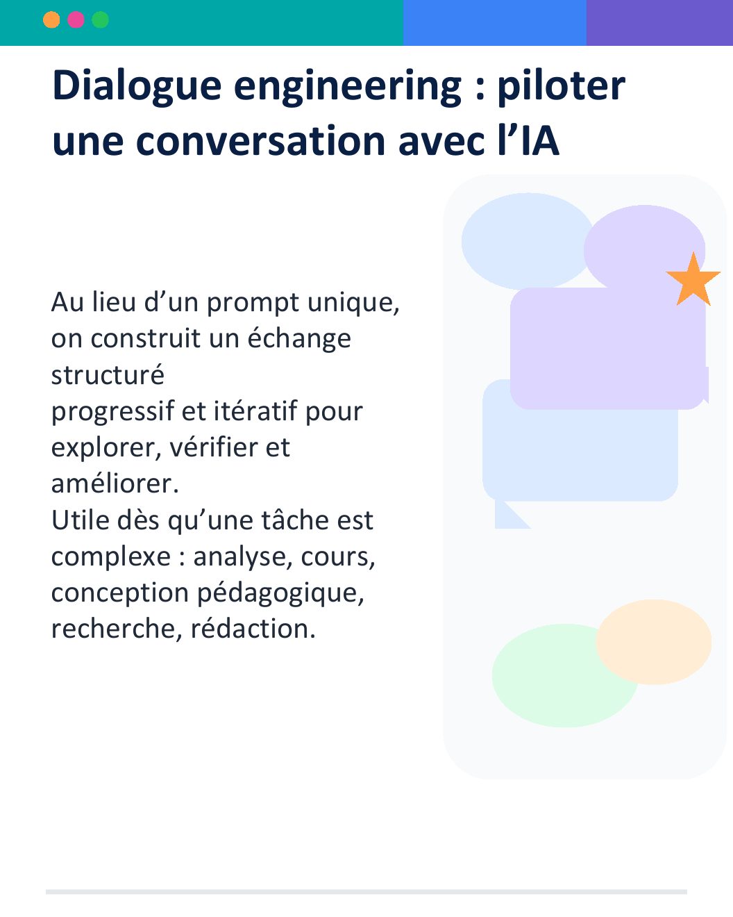 Couverture du carrousel Dialogue engineering - Piloter une conversation avec l’IA
