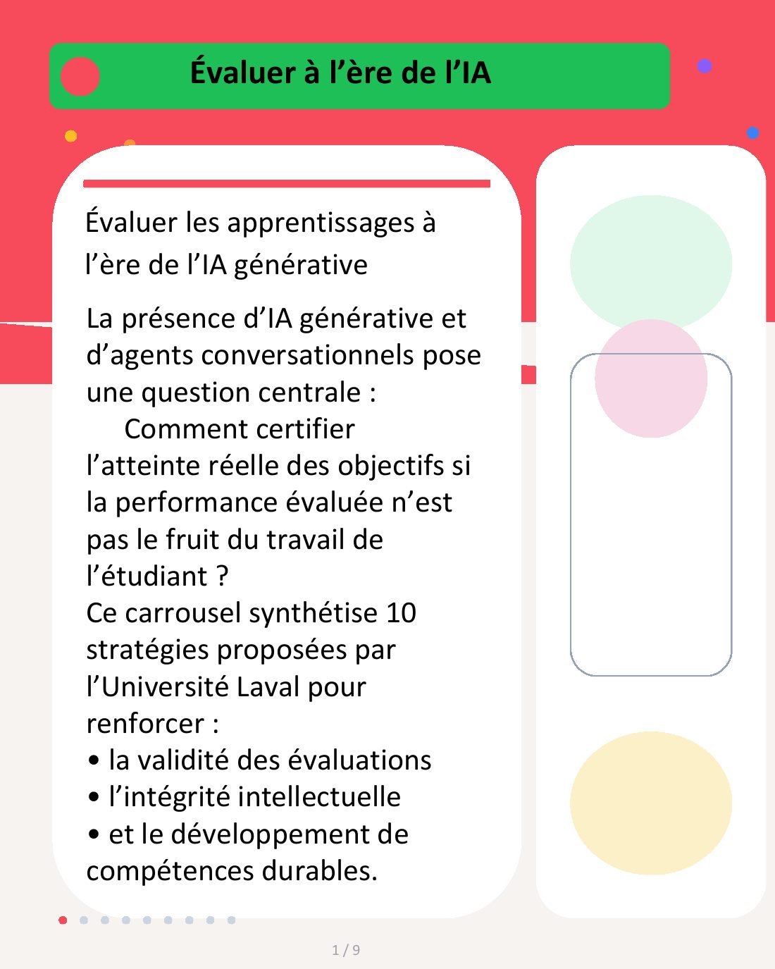 Couverture du carrousel Évaluation à l’ère de l’IA - Dix stratégies pour préserver sa validité