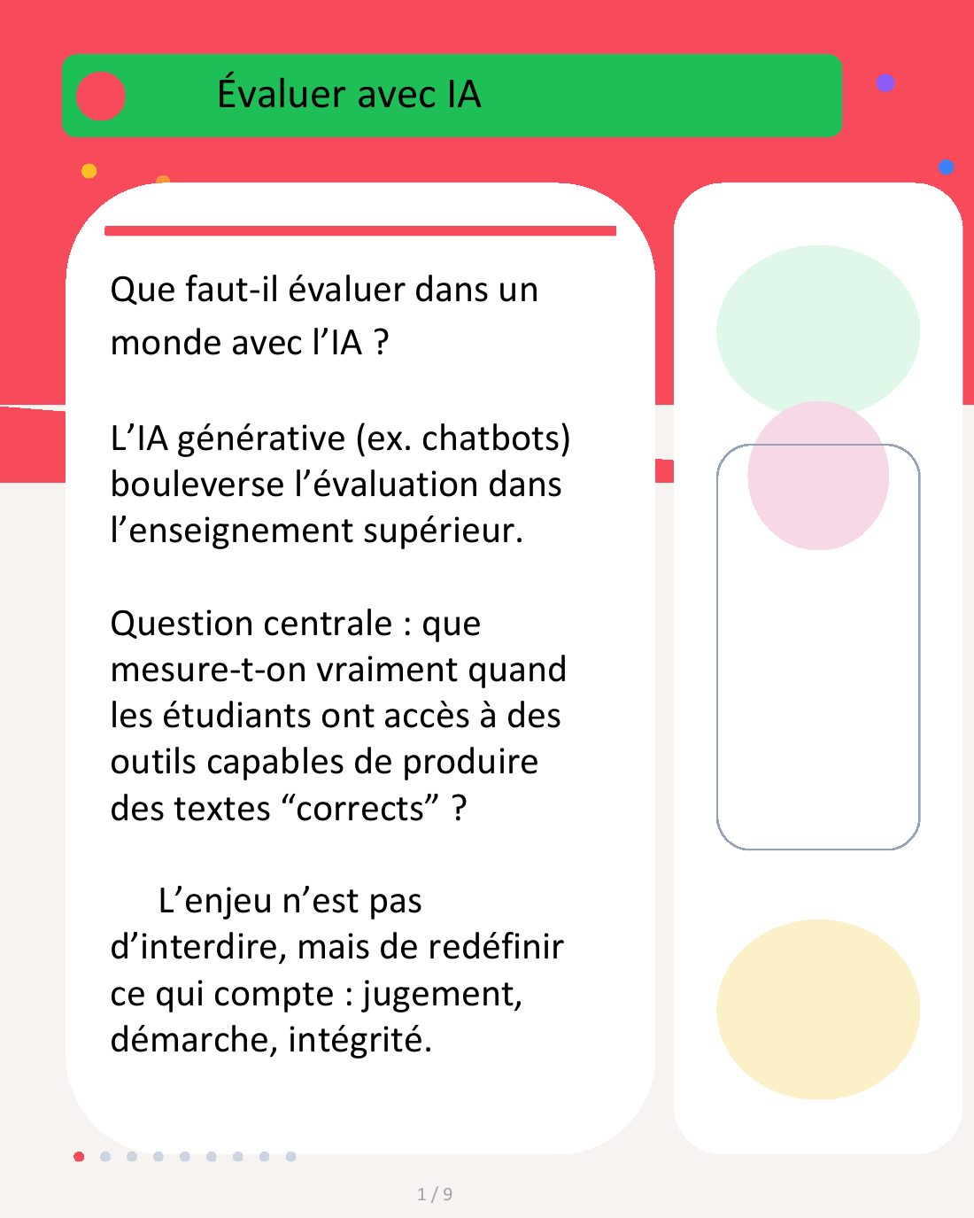 Couverture du carrousel Évaluation et IA - Redéfinir ce qui compte vraiment