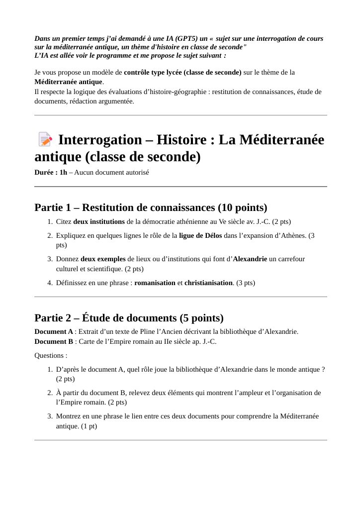 Couverture du carrousel Évaluer à l’ère de l’IA - Cas de la Méditerranée antique