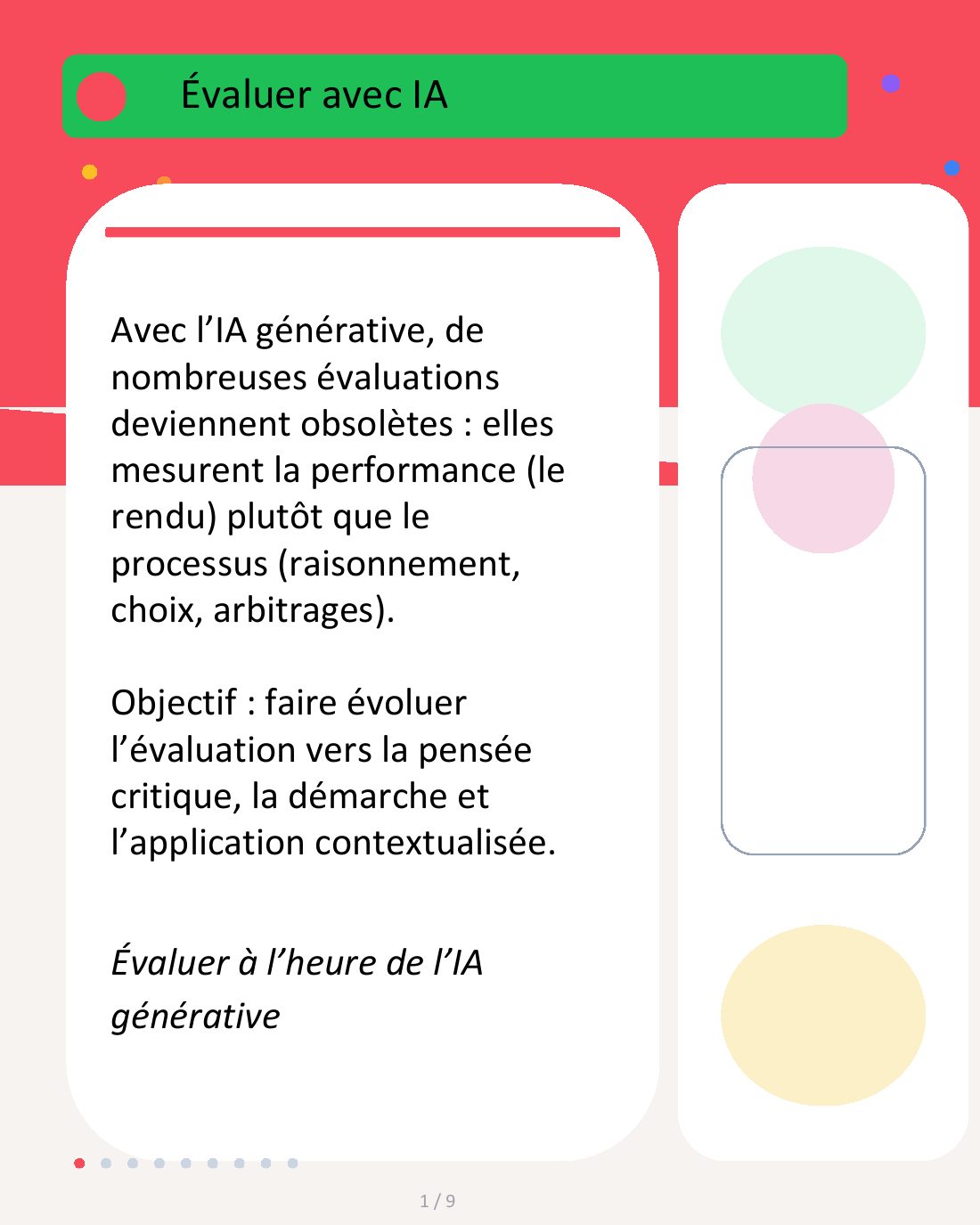 Couverture du carrousel Évaluer avec l’IA - Mesurer le raisonnement plutôt que le rendu