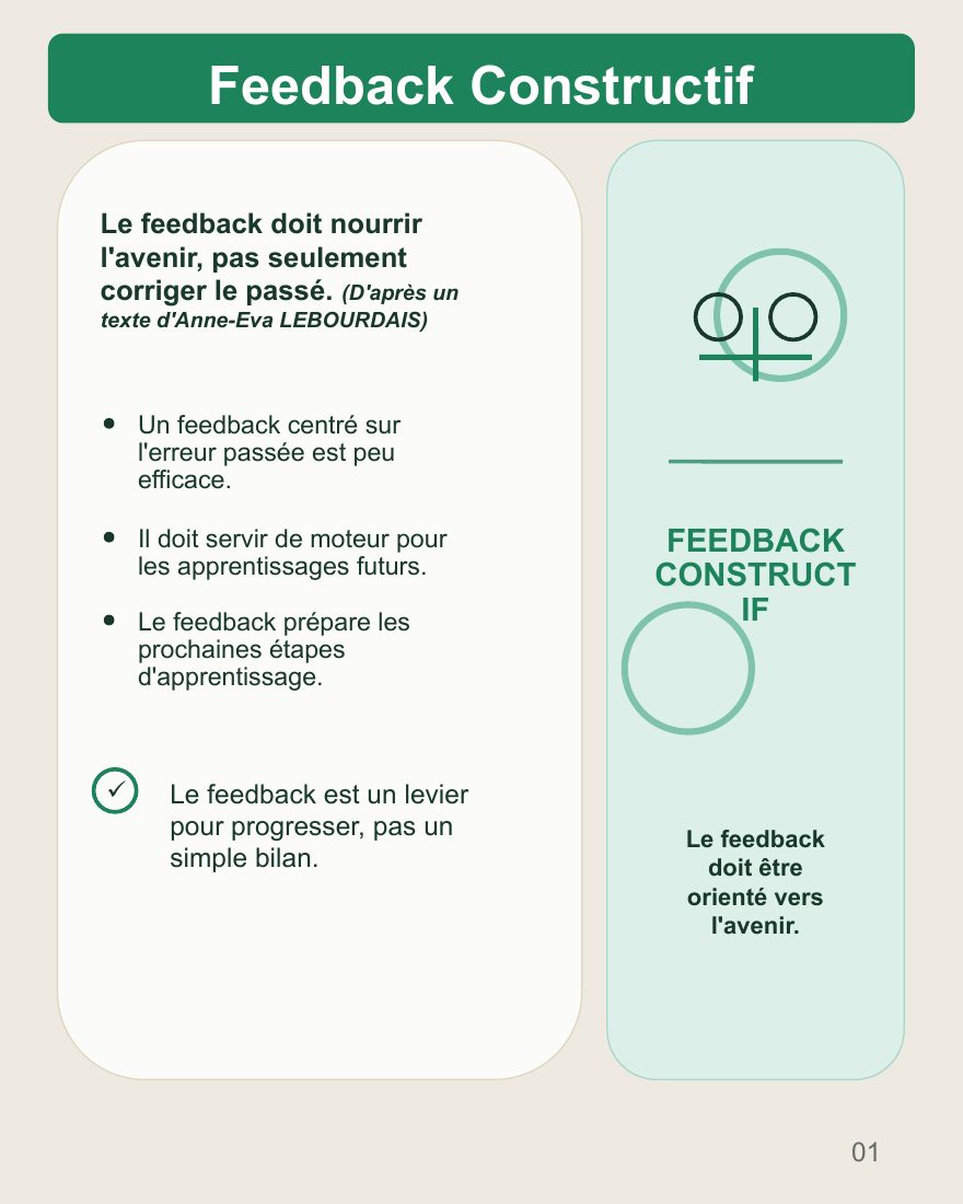 Couverture du carrousel Feedback constructif - Nourrir les apprentissages futurs