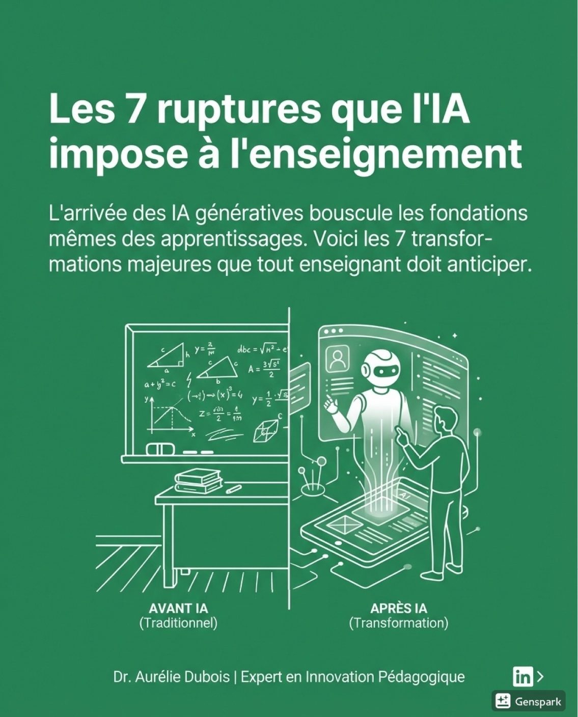 Couverture du carrousel IA et enseignement - Les sept ruptures à anticiper