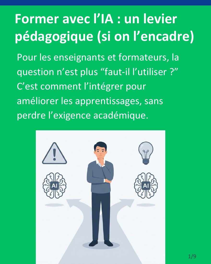 Couverture du carrousel IA et pédagogie - Former sans perdre l’exigence