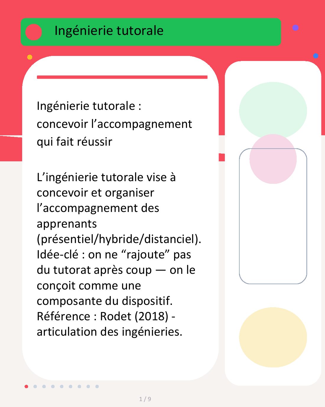 Couverture du carrousel Ingénierie tutorale - Concevoir l’accompagnement qui fait réussir