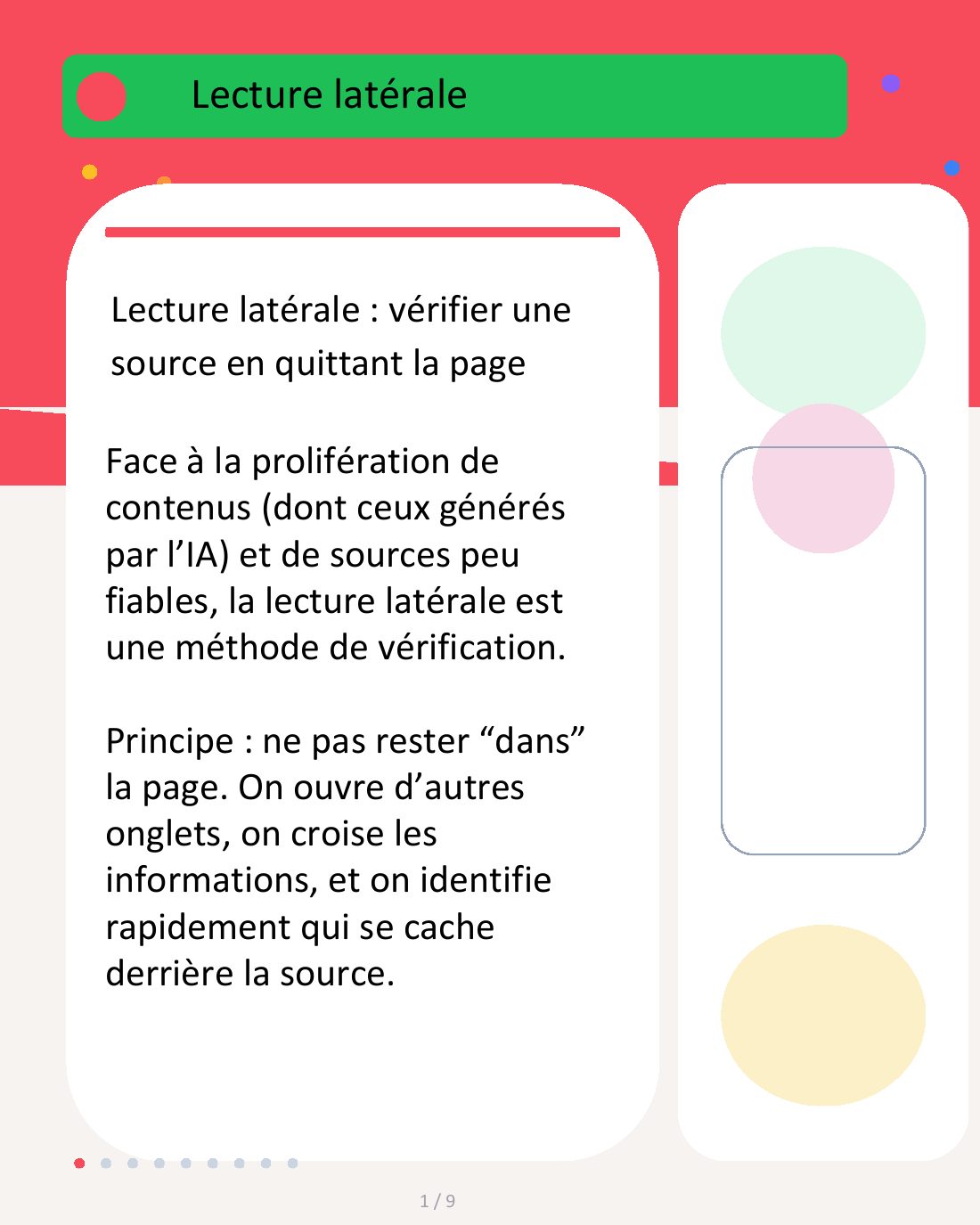 Couverture du carrousel Lecture latérale - Vérifier rapidement la fiabilité d’une source