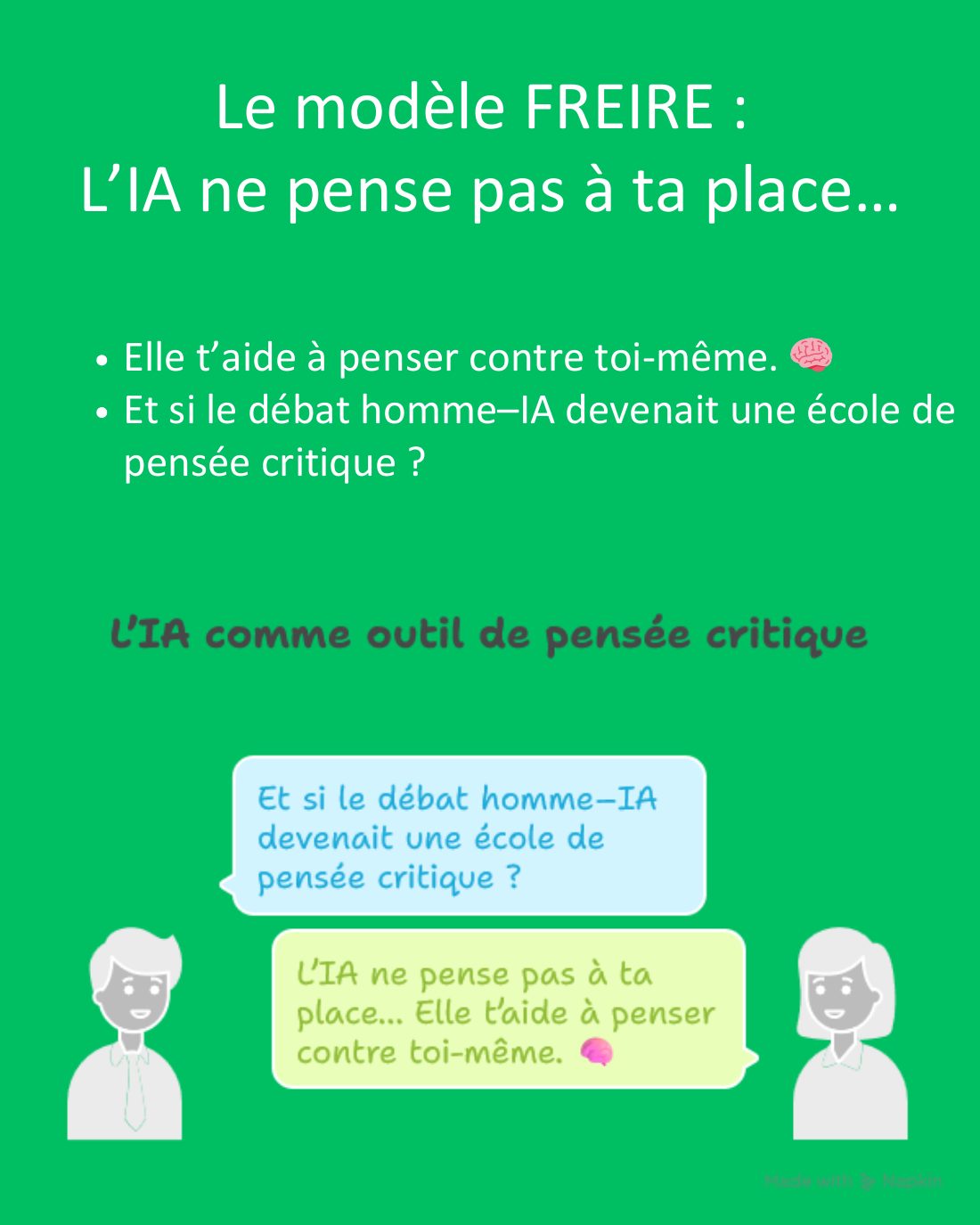 Couverture du carrousel Modèle FREIRE - Développer la pensée critique avec l’IA