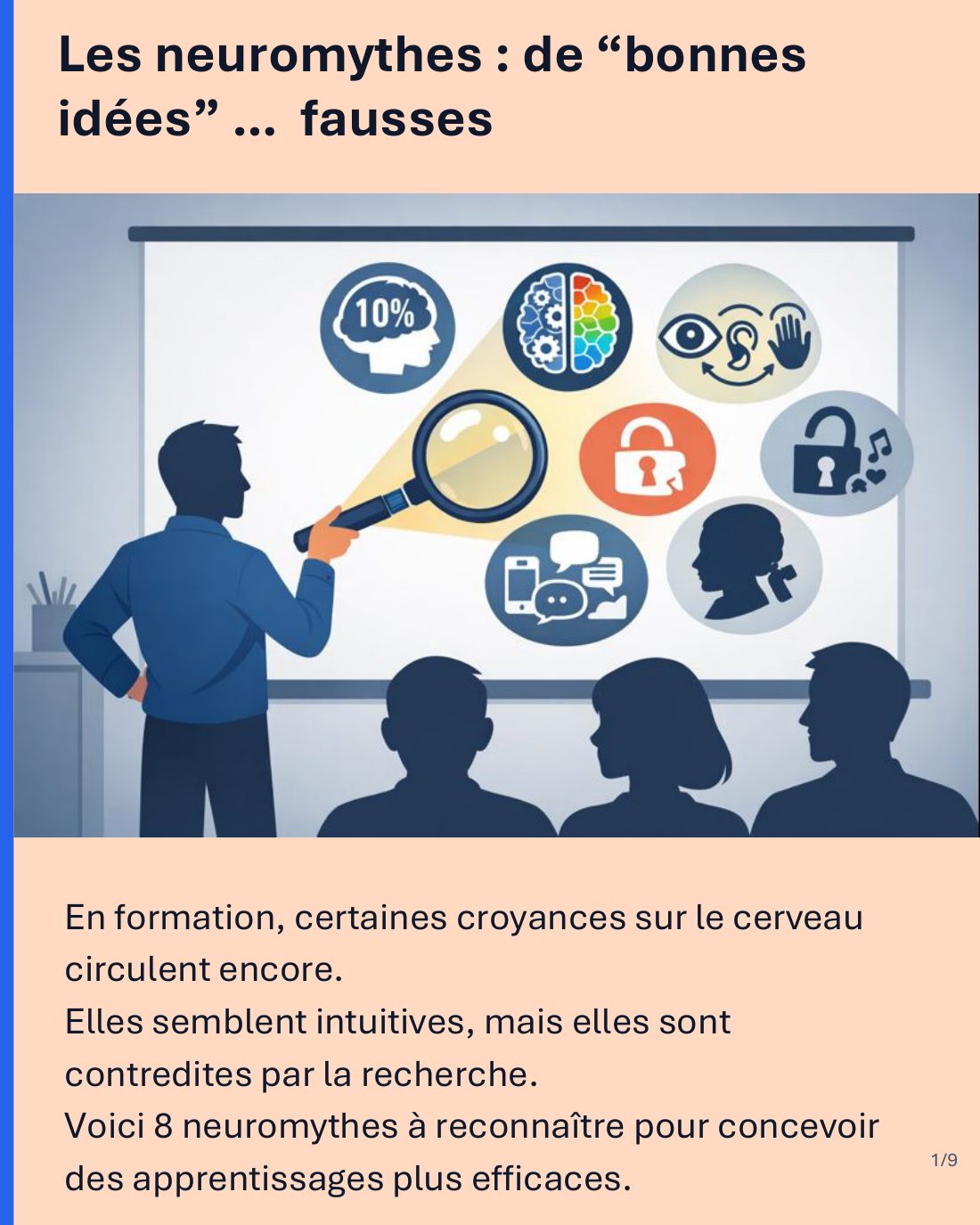 Couverture du carrousel Neuromythes - Huit fausses bonnes idées sur le cerveau