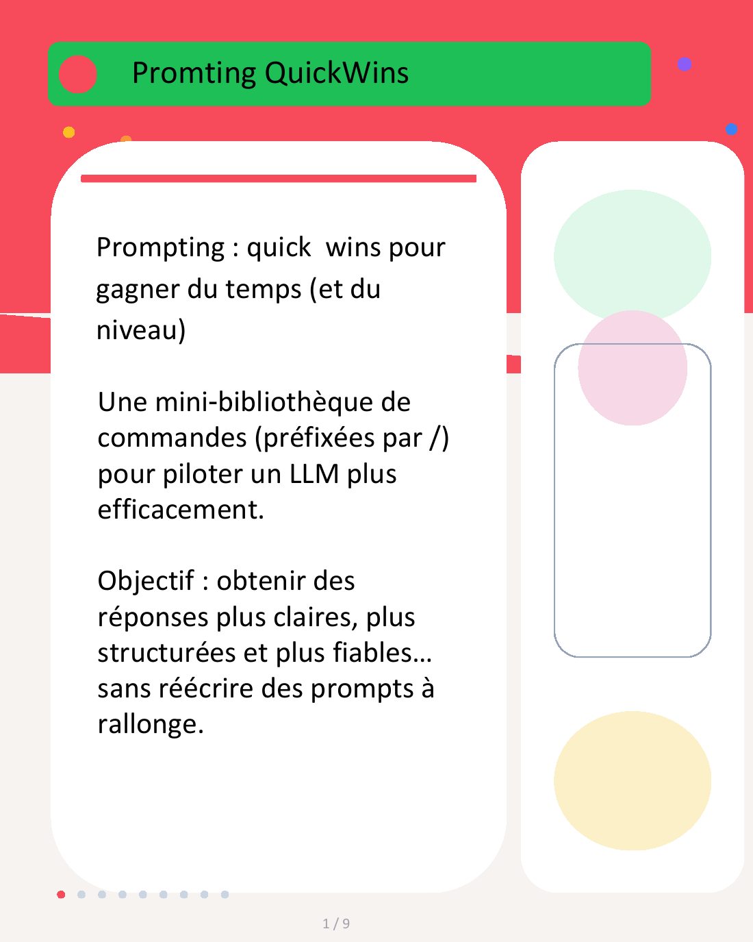 Couverture du carrousel Prompting - Des quick wins pour gagner en efficacité