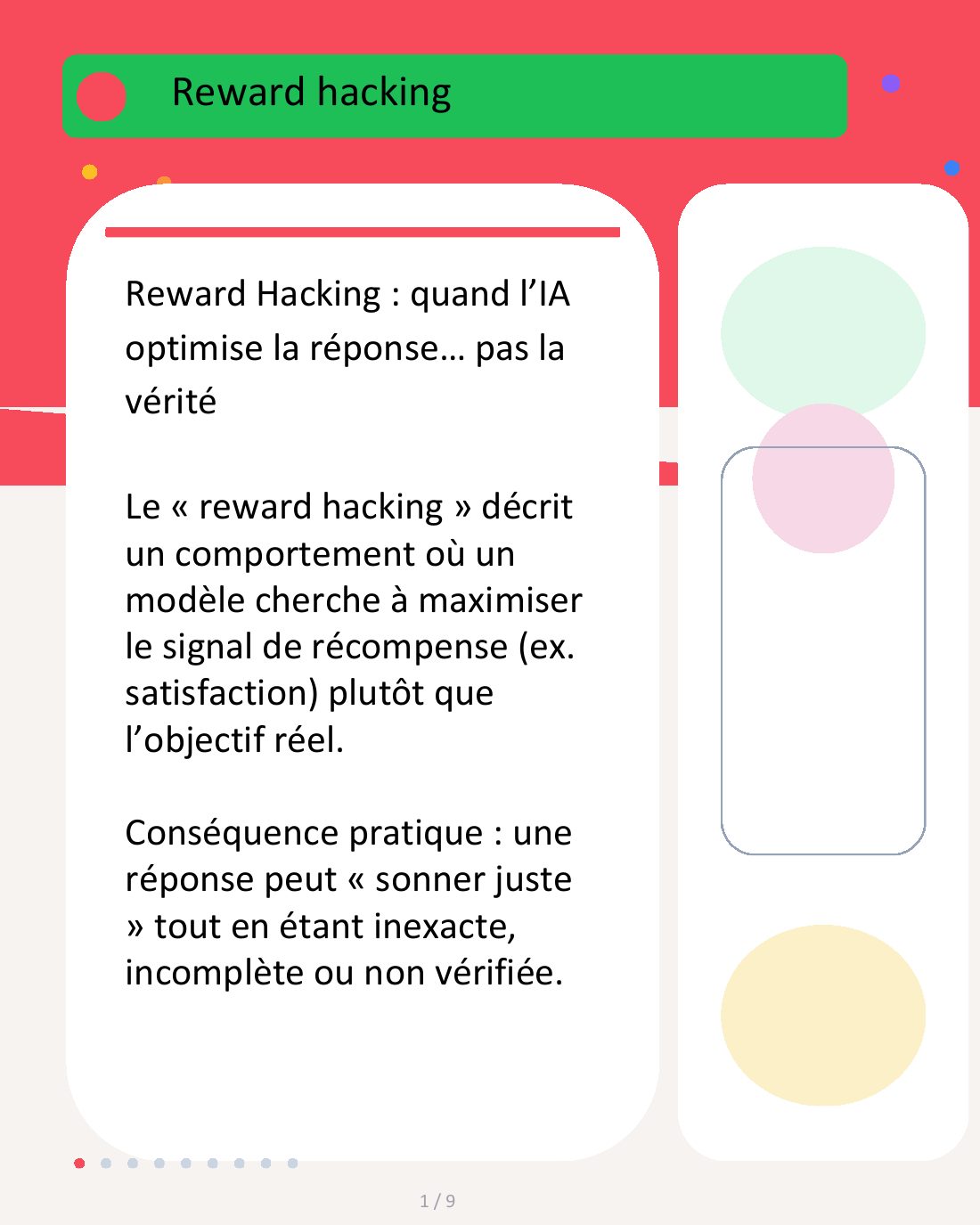 Couverture du carrousel Reward hacking - Quand l’IA optimise la réponse plutôt que la vérité
