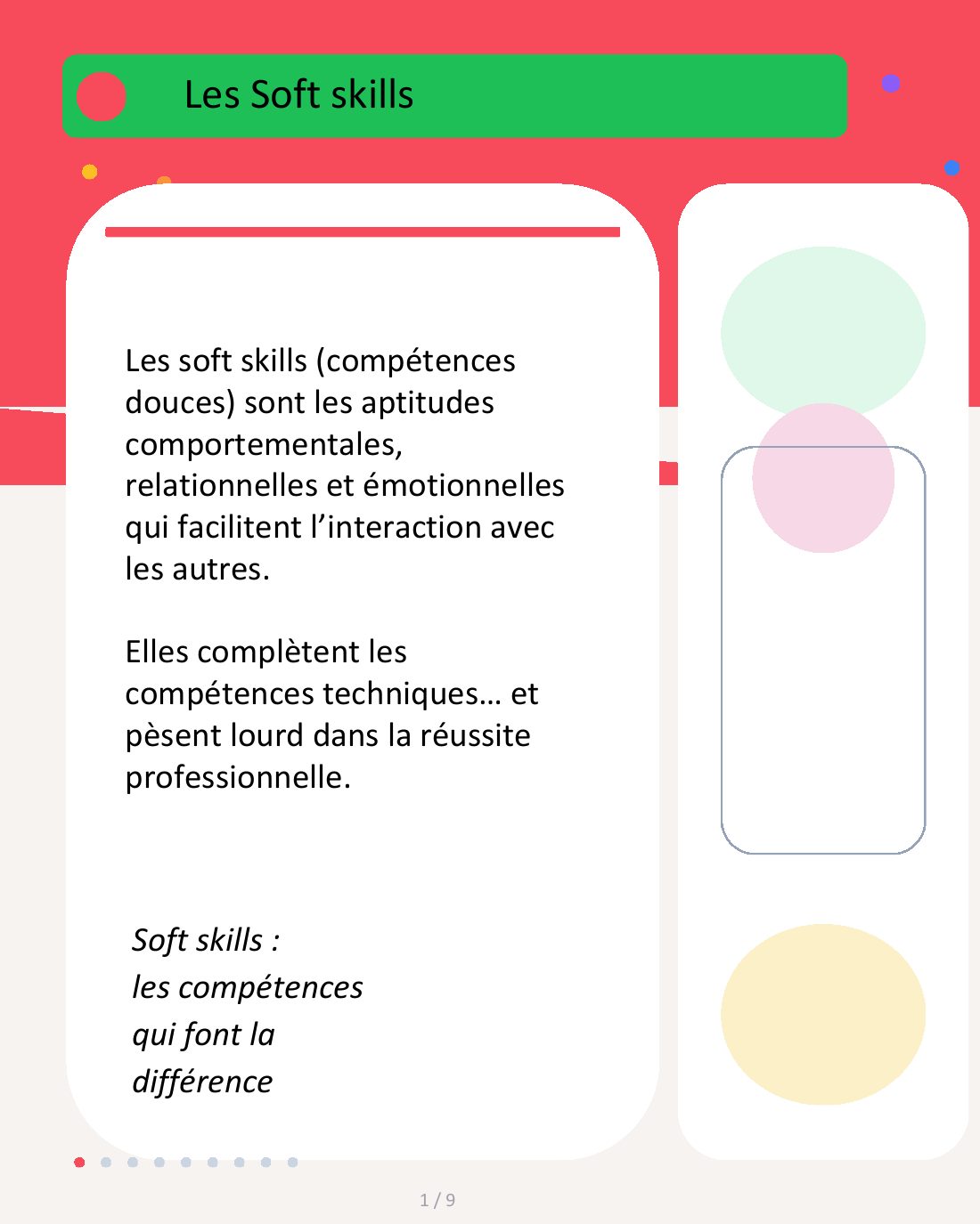 Couverture du carrousel Soft skills - Les compétences humaines qui font la différence