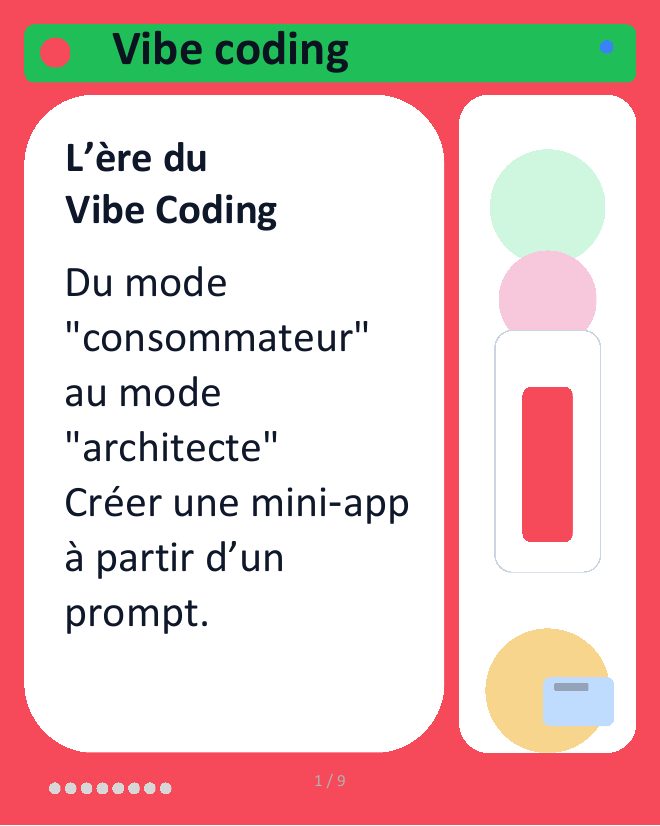 Couverture du carrousel Vibe coding - Créer une application en langage naturel