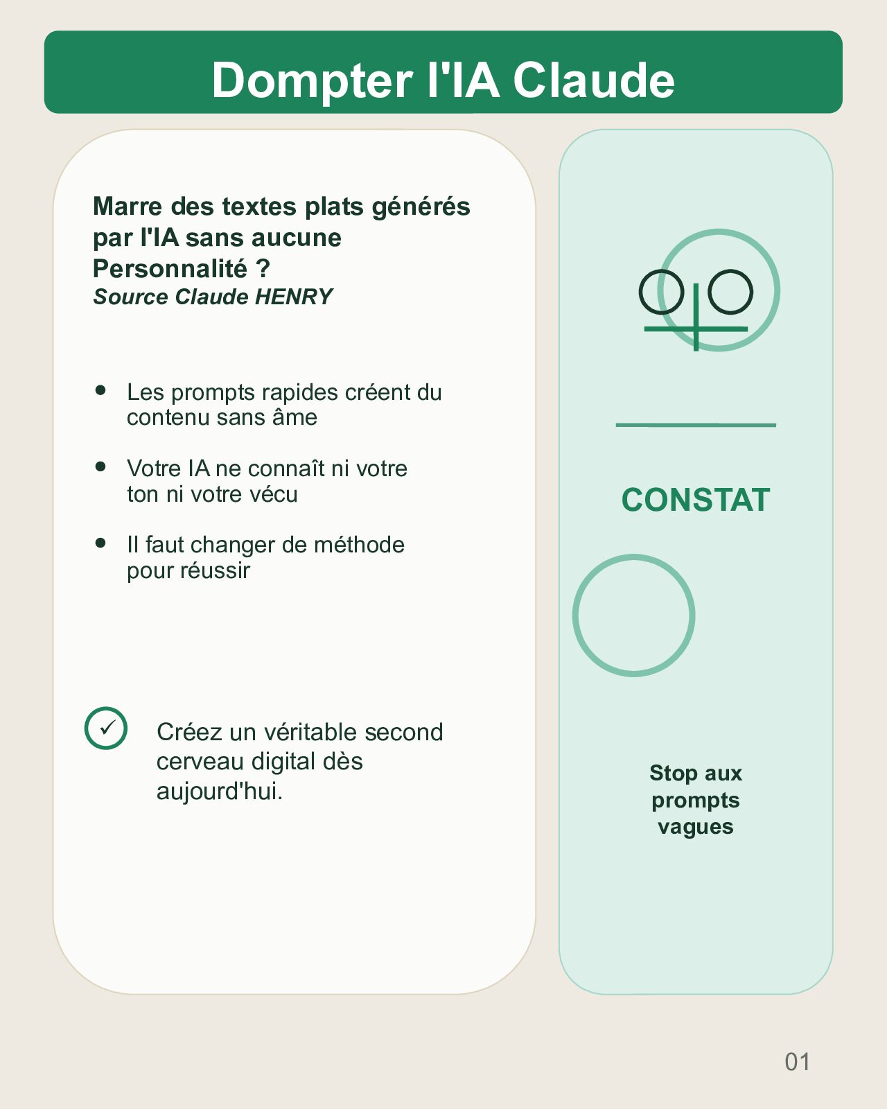 Couverture du carrousel Transformer Claude en second cerveau