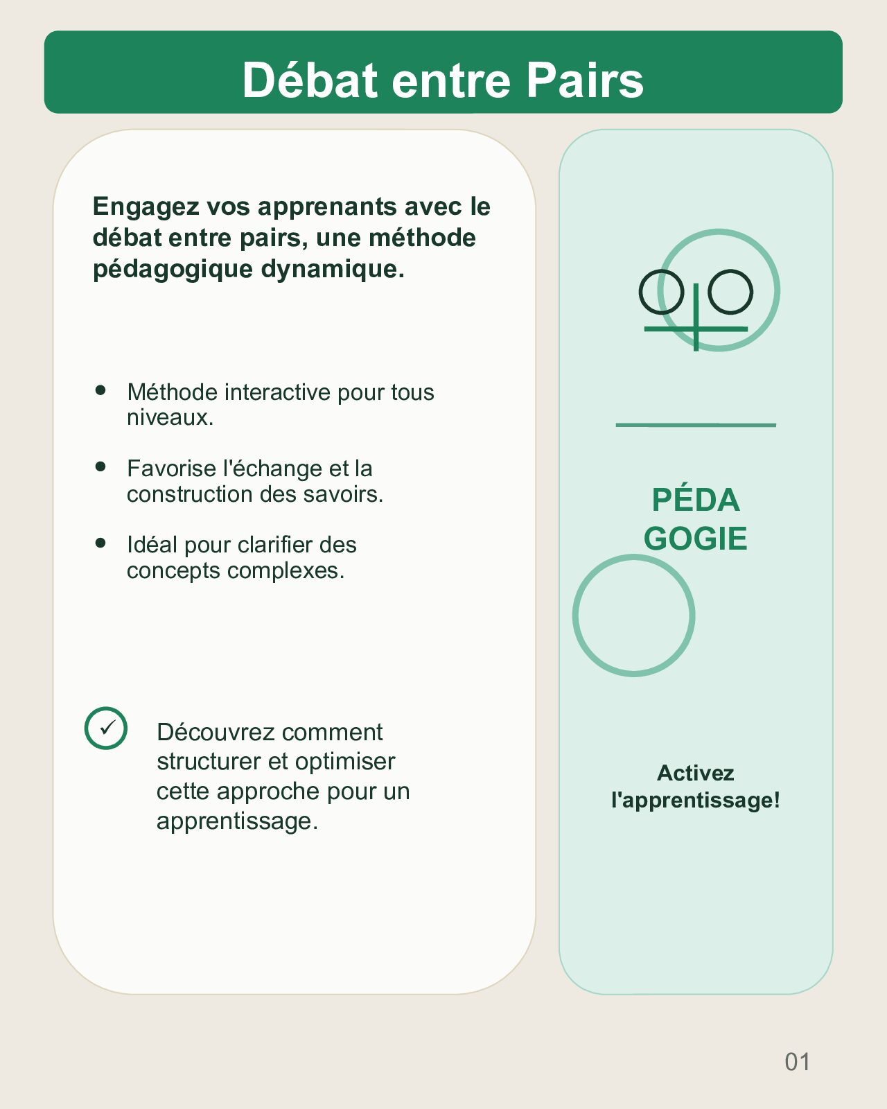 Couverture du carrousel Débat entre pairs : réfléchir, argumenter, synthétiser