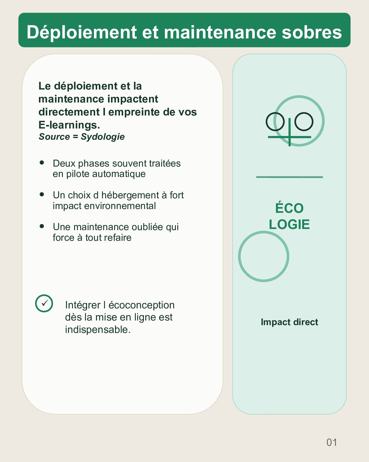 Couverture du carrousel Écoconcevoir le déploiement et la maintenance du e-learning