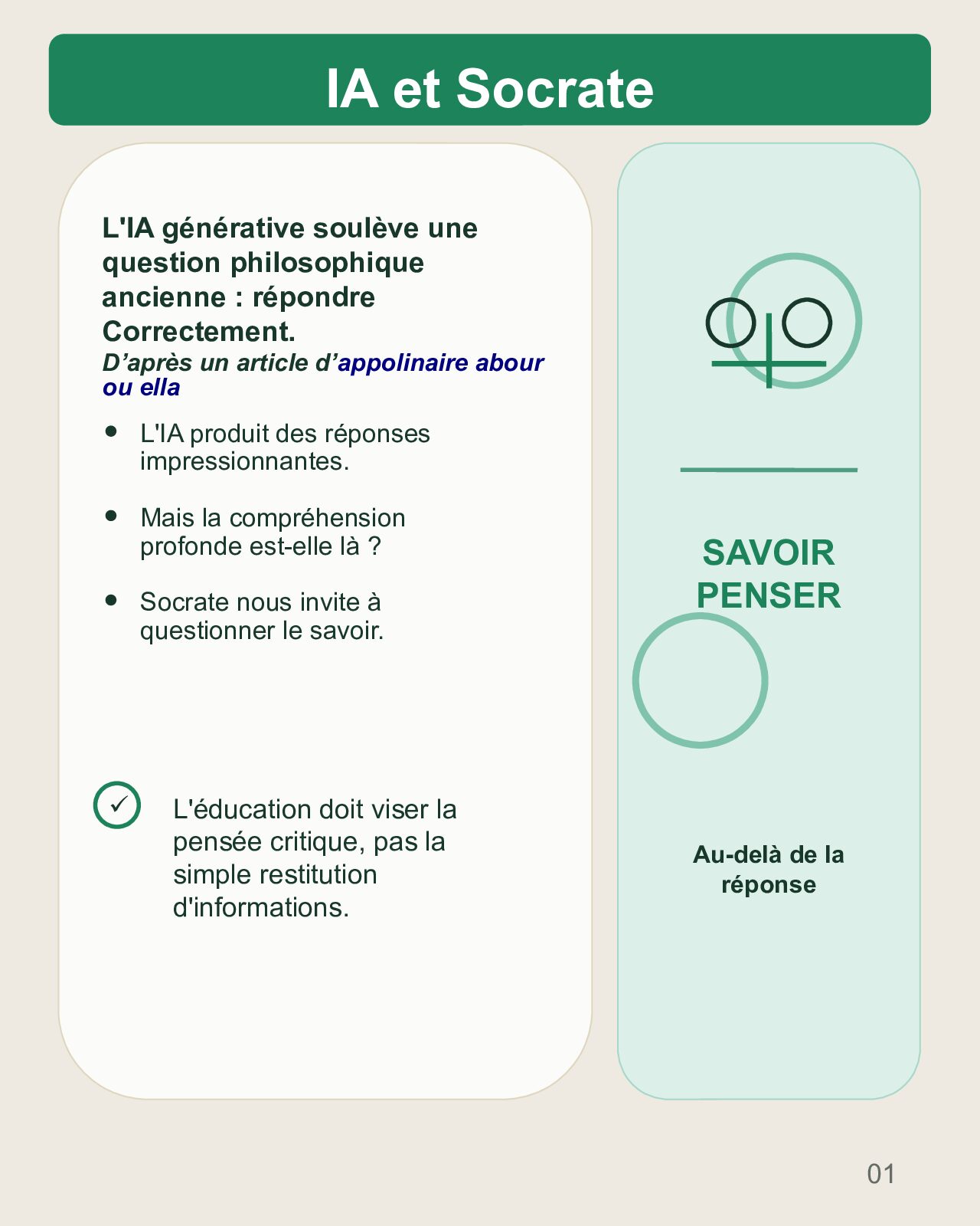 Couverture du carrousel L’IA face aux exigences de Socrate